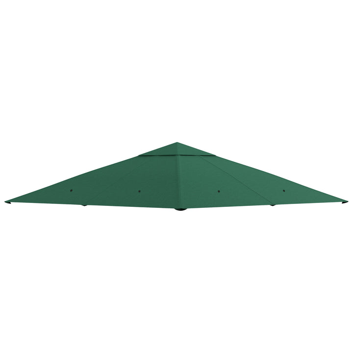 Outsunny 10' x 10' Square Gazebo Canopy Replacement UV Protected Top Cover Sun Shade Coffee