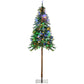 HOMCOM 6FT Artificial Tree Multi-Colored Pre-Lit Home Christmas Decoration  White