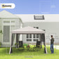 Outsunny 10' x 10' Pop Up Canopy Tent Gazebo with Removable Mesh Sidewall Netting, Carry Bag for Backyard Patio Outdoor, Beige