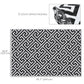 Outsunny Reversible Outdoor RV Rug, Patio Floor Mat, 5' x 8' Plastic Straw Rug for Backyard, Deck, Beach, Camping, Black & White