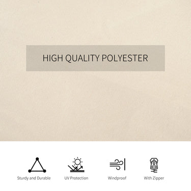 Outsunny 10' x 10' Universal Gazebo Sidewall Set with 4 Panels, Hooks/C-Rings Included for Pergolas & Cabanas, Beige