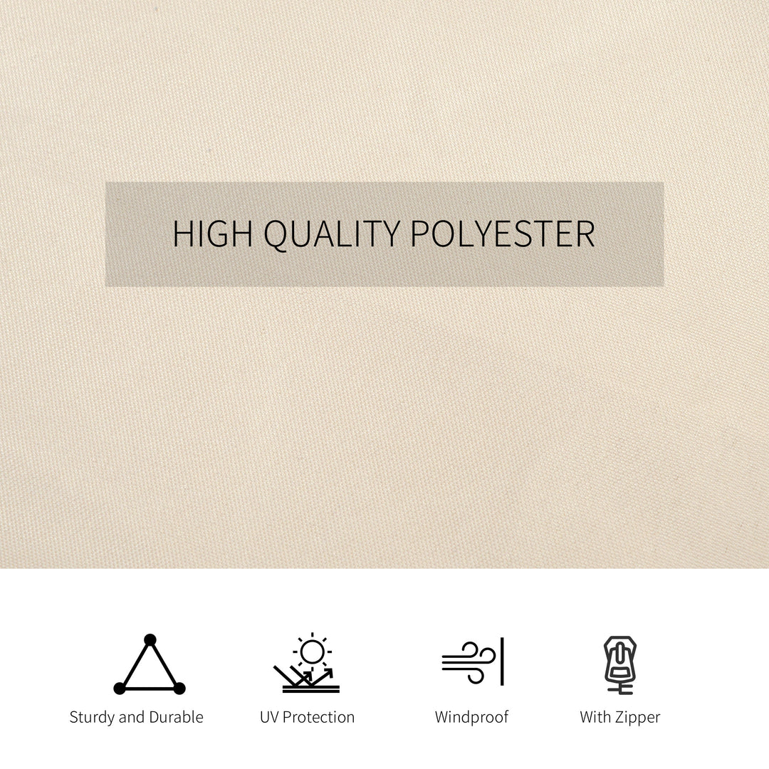 Outsunny 10' x 10' Universal Gazebo Sidewall Set with 4 Panels, Hooks/C-Rings Included for Pergolas & Cabanas, Beige