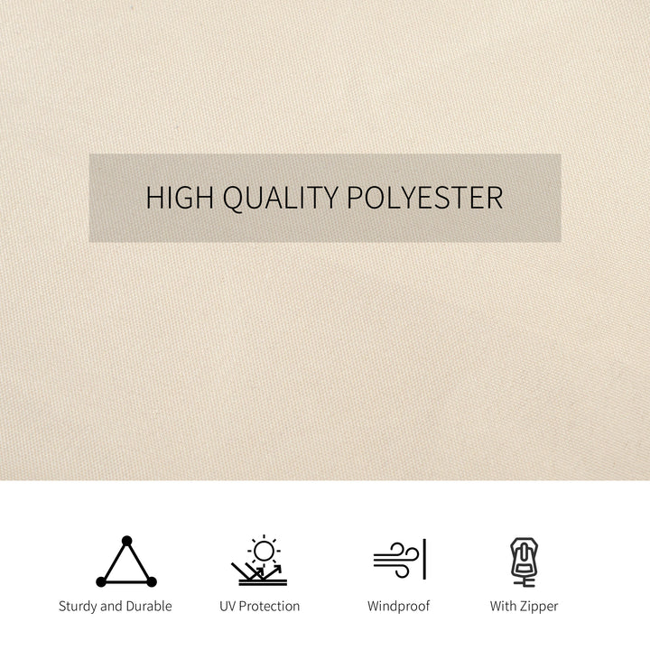 Outsunny 10' x 10' Universal Gazebo Sidewall Set with 4 Panels, Hooks/C-Rings Included for Pergolas & Cabanas, Beige