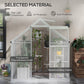 Outsunny 6' x 6' Walk-In Greenhouse, Polycarbonate Greenhouse with Sliding Door, Window, Aluminium Frame, Foundation, Silver