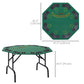 Soozier Folding Poker Table, 47" Octagon Blackjack Poker Game Table for 8 Players with Cup Holders, Green