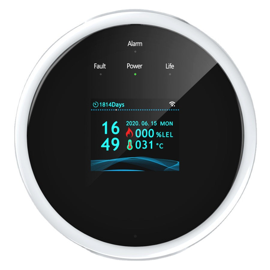 Glomarket Smart Gas Leak Detector Tuya Wifi LCD Display APP Remote Control Heat Alarm Reminder for Smart Home
