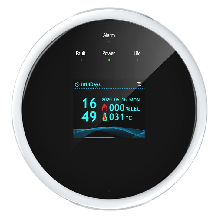 Glomarket Smart Gas Leak Detector Tuya Wifi LCD Display APP Remote Control Heat Alarm Reminder for Smart Home