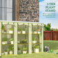 Outsunny Lean-to Greenhouse with 3 Tier Shelves, Mini Greenhouse with 3 Roll-Up Doors for Indoor Outdoor, Green