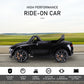 Aosom 12V Ride On Car Licensed Bentley Battery Powered Electric Vehicles w/ Parent Remote Control, 2 Speed - Black