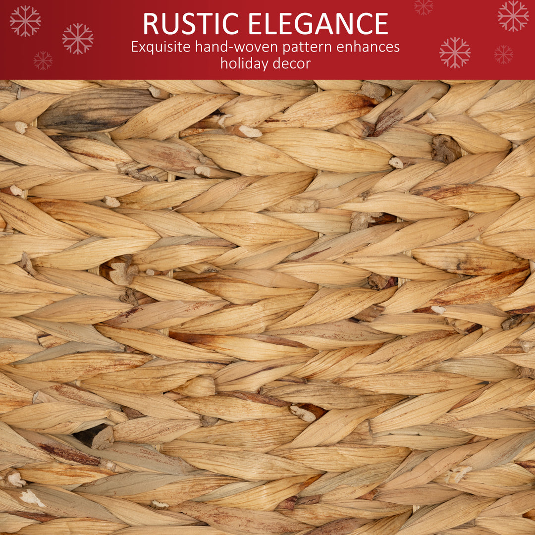 HOMCOM 26" Christmas Tree Base Cover, Christmas Tree Collar with Hollow Snowflake Pattern for Holiday, Party, Silver