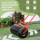 Outsunny Heavy Duty Lawn Roller, 20" Push/Tow Behind Sod Roller, Grass Flattener Filled with 11gal Water/136lbs Sand, Black