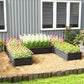 Outsunny Steel Raised Garden Bed, Set of 5 Large Box Planters for Outdoor Plants Vegetables Flowers Herbs, 8x8x1ft, Green