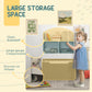 Qaba 3 Tier Kids Bookcase with Drawer, 2 Storage Compartment, for Nursery, Playroom, Bedroom, Classroom, White
