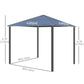 Outsunny 10x10ft Hardtop Gazebo with Aluminum Frame, Polycarbonate Gazebo Canopy with Curtains and Netting