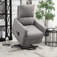 HOMCOM Power Lift Chair Electric Recliner Sofa for Elderly with Remote Control & Side Pocket for Living Room, Grey