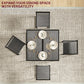 HOMCOM Dining Table Set, Industrial Dining Set for 2, Kitchen Table and Chairs for Small Space, Dining Room Table with Chairs