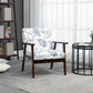 HOMCOM Modern Accent Chairs with Cushioned Seat, Upholstered Linen-Feel Armchair for Bedroom, Living Room, Dark Gray