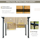 Outsunny 12' x 10' Outdoor Patio Gazebo Pergola with Retractable Canopy Roof, Steel Frame with Stakes, Unique Design, Beige