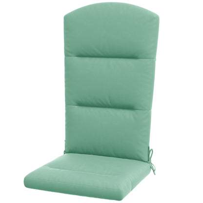 Outsunny Patio Chair Cushion for Adirondack Chairs Replacement Cushion with Back and Ties, Green