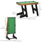 Soozier 38" Mini Pool Table Set Tabletop Billiards Game with Easy Folding for Storage, with Balls, Cues, Chalk, Brush