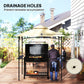Outsunny 8' x 5' Outdoor Grill Gazebo, Double Tiered Barbecue Grill Gazebo Shelter with 2 Side Shelves, Hooks, Beige