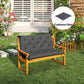 Outsunny Porch Swing Cushion Garden Bench Cushion with Backrest, Non-Slip 2-seater Thick Pad, Swing Chair Mat Replacement for Indoor and Outdoor, 39.4" x 38.6", Dark Grey