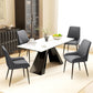 HOMCOM Upholstered Kitchen Chairs, Modern Dining Chairs Set of 2 with Diamond Tufting and Steel Legs for Dining Room, Black