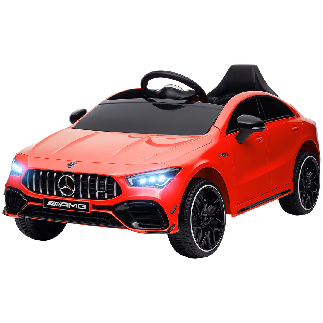 Qaba Mercedes-Benz AMG Licensed 12V Ride on Car, Kids Electric Car with Remote Control, Spring Suspension, LED Lights, Red