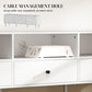 HOMCOM TV Stand for up to 75 Inches, TV Table with 3 Storage Shelves, 3 Drawers for Living Room, Bedroom, White