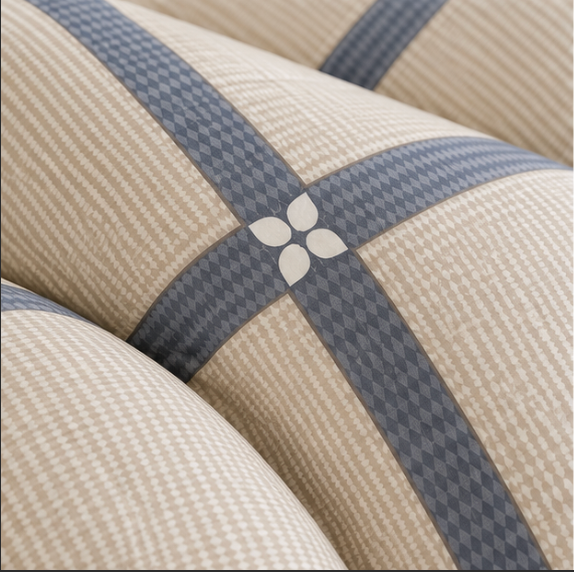 Aarniva Breathable Polyester Comforter Set | King/Queen | 250 GSM | Ultra-Soft & Cozy | Stone Grid | 5-Piece Set