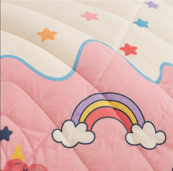 Aarniva Breathable Polyester Comforter Set | King/Queen | 250 GSM | Ultra-Soft & Cozy | Pink Skies | 5-Piece Set