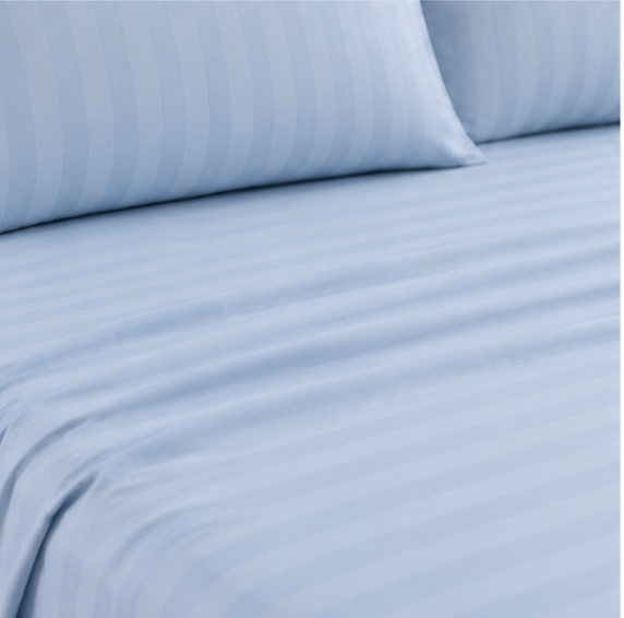 Aarniva Polyester Bedsheet Set | King/Queen | Soft & Breathable | Light Blue | 4-Piece Set