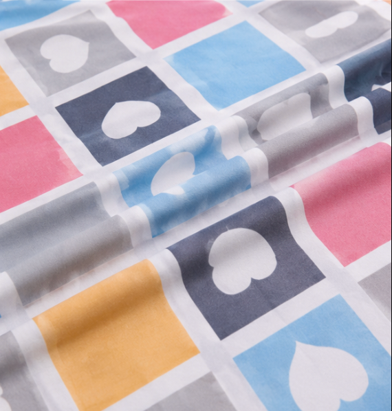 Aarniva Polyester Bedsheet Set | King/Queen | Soft & Breathable | Heart Design | 4-Piece Set