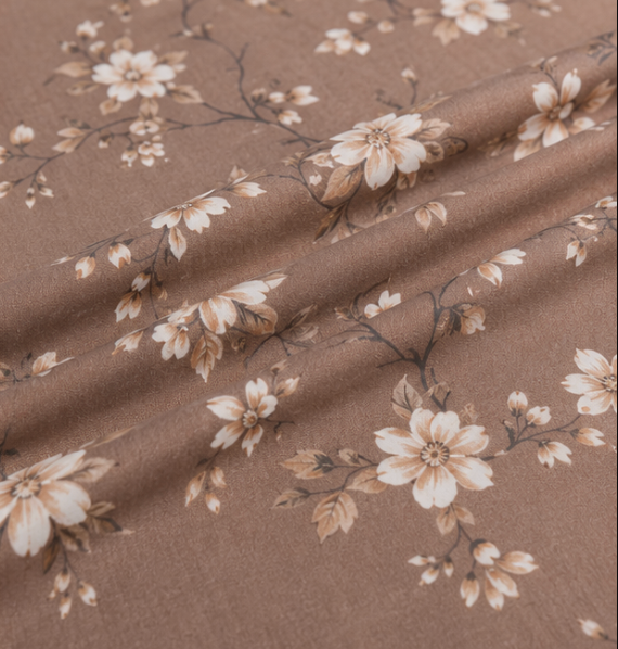 Aarniva Polyester Bedsheet Set | King/Queen | Soft & Breathable | Brown Design | 4-Piece Set