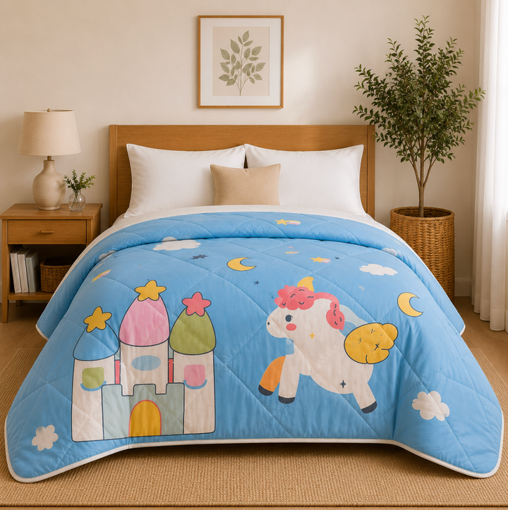 Aarniva Breathable Polyester Comforter Set | King/Queen | 250 GSM | Ultra-Soft & Cozy | Design Patterns | Includes 2 Pillow Covers