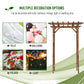 Outsunny 79" Plant Trellis, Arched Garden Arbour with Pergola Style Roof, Fir Wood Frame for Climbing Vines