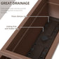Outsunny 5-Tier Raised Garden Bed with 5 Planter Box, Outdoor Plant Stand Grow Containers with Leaking Holes, Brown