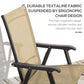Outsunny 4-Piece Folding Chair Set for Relaxing on Patio Balcony Garden, Comfortable Outdoor Furniture with Armrests, Brown