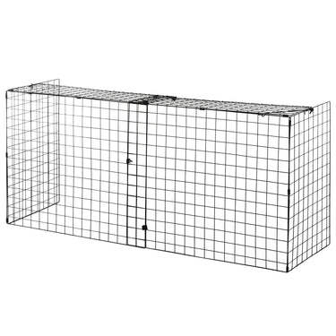 HOMCOM Fireplace Screen, Extendable Fire Spark Guard Cover with Metal Mesh for Living Room Home Decor, Black
