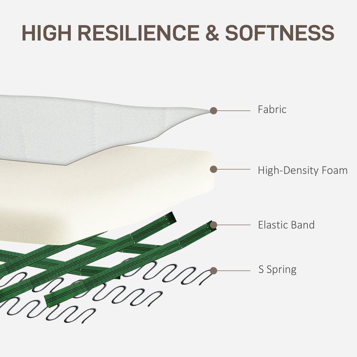 HOMCOM Fabric Armchair, Modern Accent Chair with Wood Legs for Living Room, Bedroom, Home Office, Cream White