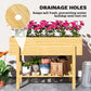 Outsunny Raised Garden Bed with Legs, Elevated Box Planter with Storage Shelf, Bed Liner for Backyard Patio, Natural Wood
