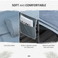 Outsunny Folding Camping Cot with Mattress & Pillow, Double Layer Oxford Heavy Duty Sleeping Cot with Carry Bag Light Grey