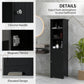 kleankin Tall Bathroom Storage Cabinet, Freestanding Tower Cabinet with Adjustable Shelf, 3 Open Shelves, White
