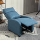 HOMCOM Fabric Recliner Chair Manual Home Theater Seating Single Reclining Sofa Chair with Padded Seat for Living Room, Dark Grey
