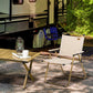 Outsunny Camping Chair, Lightweight Folding Chair, Portable Armchair, Excellent for Festivals, Fishing, Khaki