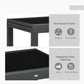 Outsunny 63" Extendable Outdoor Dining Table Patio Table with Aluminum Frame and Tempered Glass Tabletop, Black