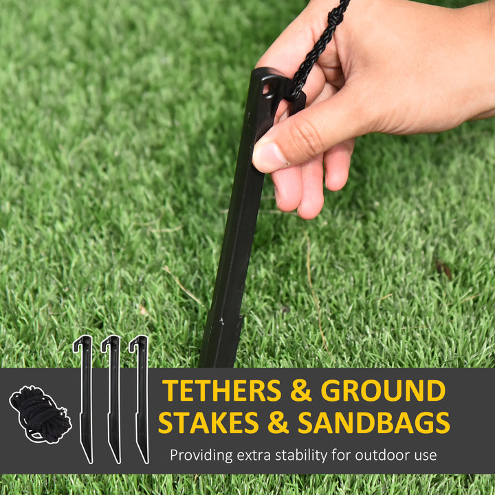 HOMCOM 8ft Inflatable Christmas Santa Claus Waving Hands, Blow-Up Outdoor LED Yard Display for Lawn Garden Party