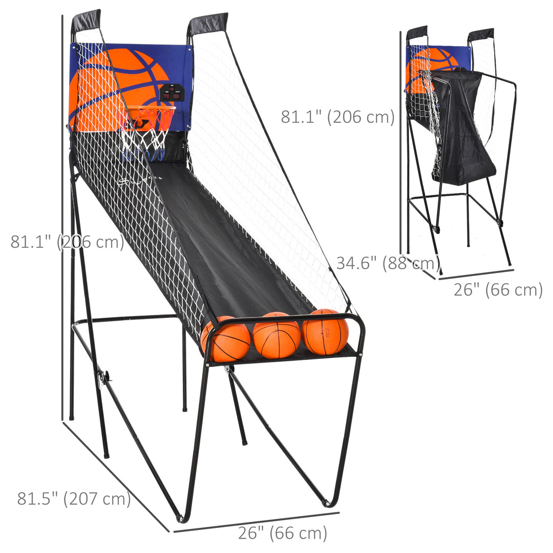 Soozier Basketball Hoop Arcade Game with Electronic Score Board for 1 to 2 Players, Black