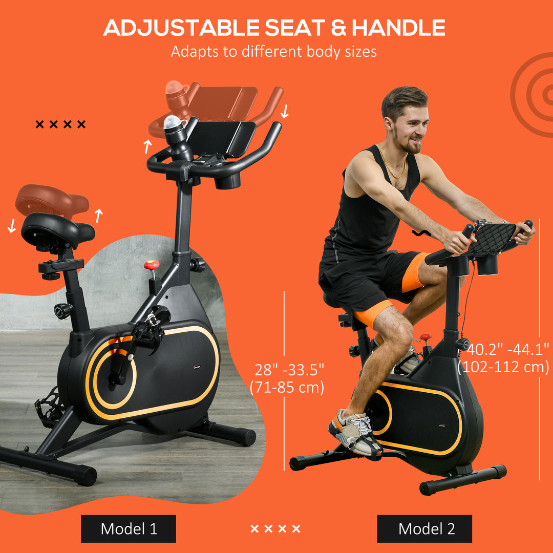 Soozier Exercise Bike, Magnetic Resistance Exercise Bike with LCD Display, Low Noise Stationary Indoor Cycling Bike for Home