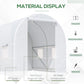 Outsunny 8.2x6.6x6.6ft Walk-in Tunnel Greenhouse Portable Garden Plant Growing Warm House with Door and Ventilation Window, White